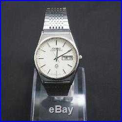SEIKO Quartz Watch/ GRAND TWIN QUARTZ 9943-8030 SS 1978 new Battry Works good