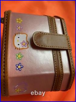 Sanrio Hello Kitty cosmetic box pouch case1998 Vintage Antique Mint Japan F/S