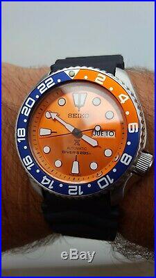Seiko 200m Scuba Divers Automatic Date Watch 7s26-0020. Orange/pepsi Gmt