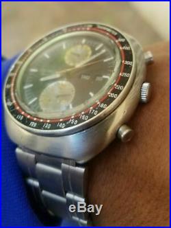 Seiko 6138-0011 UFO Chronograph Automatic Speed Timer Watch Vintage RARE Working