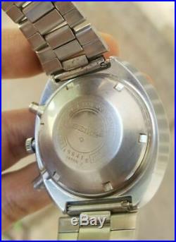 Seiko 6138-0011 UFO Chronograph Automatic Speed Timer Watch Vintage RARE Working