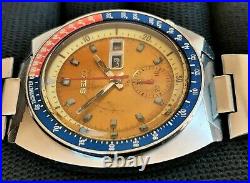 Seiko 6139-6002 Pogue Pepsi Bezel Chronograph Automatic Men Vintage Watch