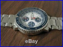 Seiko FlightMaster SNA413 7T62 0EB0 Blue Panda Chronograph Pilot Watch