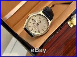 Seiko Grand Quartz Day Date Ref. 4843-8041 Gold Plated Mens vintage watch + Box