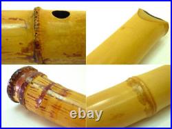 Shakuhachi Japanese Flute Length 20.5 in Wood Used Item Vintage Antique JAPAN