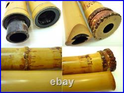 Shakuhachi Japanese Flute Length 20.5 in Wood Used Item Vintage Antique JAPAN