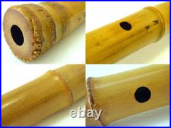 Shakuhachi Japanese Flute Length 23.82 in Wood Used Vintage Antique JAPAN