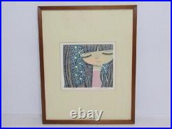 Shion by Shuzo Ikeda 1974 Art Woodblock print Japan Vintage Picture Antique
