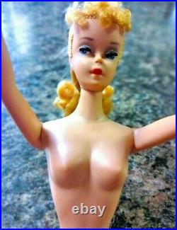 TBreathtaking #4 Vintage All Original Blonde Ponytail Barbie NRFB/ One Owner