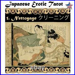 Tarot card deck vintage antique rare japanese japan geisha anime illustration