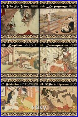 Tarot card deck vintage antique rare japanese japan geisha anime illustration
