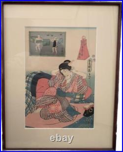 Toyokuni III Ukiyo-e Japanese Vintage antique japan ART Painting