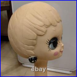 Twiggy Mannequin Head Doll Japan Vintage Antique Limited Rare Size about 40cm