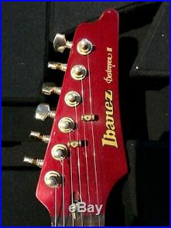 VINTAGE 1988 Ibanez Destroyer II Candy Apple Red electric guitar 9.5 lbs VGC