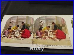 VINTAGE ANTIQUE JAPAN JAPANESE STEREO VIEW STEREOGRAPH CARDS Photo Lot