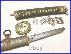 VINTAGE ANTIQUE WWII JAPANESE ARMY MILITARY NCO KATANA SWORD DAGGER WithSCABBARD