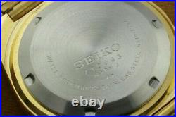 VINTAGE SEIKO 5 ELEGANT GOLDEN CASE MEN AUTOMATIC JAPAN WORKING WRIST WATCH 37mm