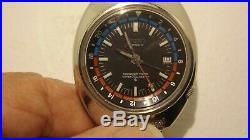 VINTAGE SEIKO AUTOMATIC NAVIGATOR TIMER 6117-6419 Stainless Steel Running Watch