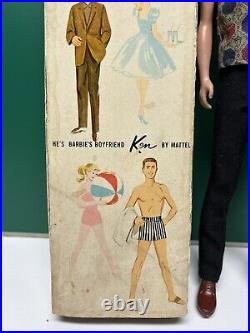 VTG 1960s FLOCKED HAIR KEN Straight Leg Doll With BOX JAPAN