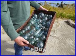 VTG Japanese Glass Fishing Float Variety Box for Sellers & Dealers, Lot of 33