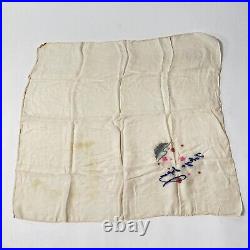 Vintage 1950's Tokyo Japan Embroidered Silk Scarf A5366