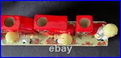 Vintage 1956 Napco Noel Angels Happy Yuletide Quartet Candle Holders/Vases Box