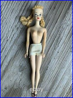 Vintage 1959 # 3 Blonde Ponytail Barbie TM Fashion Model 850 Mattel Japan