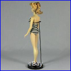 Vintage 1959 Barbie Ponytail #2 Blonde, Blue Eyeliner, TM Stand & Box Stunning