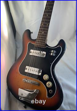 Vintage 1960's Kingston electric guitar, made in Japan, Cutaway Sunburst Body