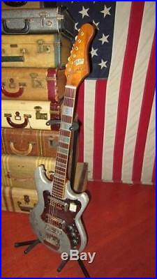Vintage 1960's Teisco Trump Solidbody Electric Guitar Made in Japan Plays Great