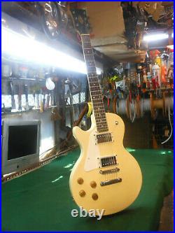Vintage 1970's (LEFTY) Ibanez Cortez Japan Les Paul Custom Electric Guitar Ivory