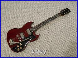 Vintage 1970's MIJ Montaya HM-2 SG Electric Guitar Made in Japan withCase Teisco