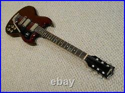 Vintage 1970's MIJ Montaya HM-2 SG Electric Guitar Made in Japan withCase Teisco