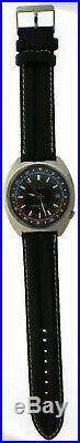Vintage 1970s Seiko Navigator Timer GMT Watch 6117-6410 Pilot Date Automatic