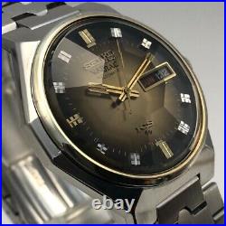 Vintage 1973 KING SEIKO VANAC 5626-7180 Cut Glass Automatic Watch Japan #1130