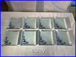 Vintage 1975 Sasebo Japan Sushi / Luncheon Plates, hand painted