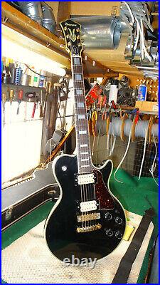 Vintage 1978 Ibanez PF-300 Electric Guitar Black Up-graded w' DiMarzio's Super