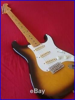 Vintage 1987 Japanese Fender'57 Reissue Stratocaster 2 Tone Sunburst Fujigen