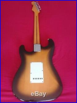 Vintage 1987 Japanese Fender'57 Reissue Stratocaster 2 Tone Sunburst Fujigen