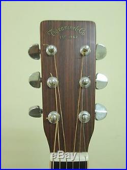 Vintage 1987 Takamine Natural 6 string Lawsuit Era acoustic guitar with case