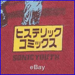Vintage 1992 Sonic Youth Japanese Tour Astronauts T-Shirt Authentic Japan 90s