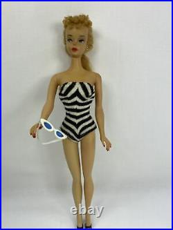 Vintage #3 Ponytail Barbie Blonde Brown Eyeliner All Original