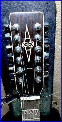 Vintage Alvarez 12 string acoustic guitar With Hard Case (N. NEW Condition)