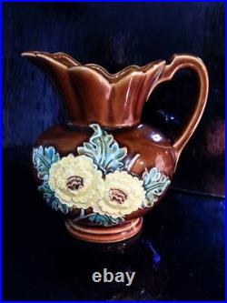 Vintage Antique Absolutely Beautiful Japan Beautifully Glazed 3d Flower Vase