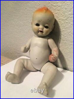 Vintage Antique Bisque 7 Japan Open Mouth Doll