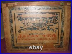 Vintage/Antique Collectible Symons Bros. & Co. Spring Leaf Japan Tea Shipping Box