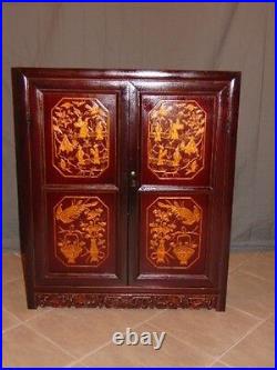 Vintage Antique Hand Painted Chinese Cabinet