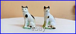 Vintage Antique Japan Porcelain Statue Cat Multi Colors Exquisite 10Cm Figurine