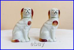 Vintage Antique Japan Porcelain Statue Dog Multi Colors Exquisite Figurine G40