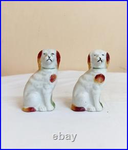 Vintage Antique Japan Porcelain Statue Dog Multi Colors Exquisite Figurine G40